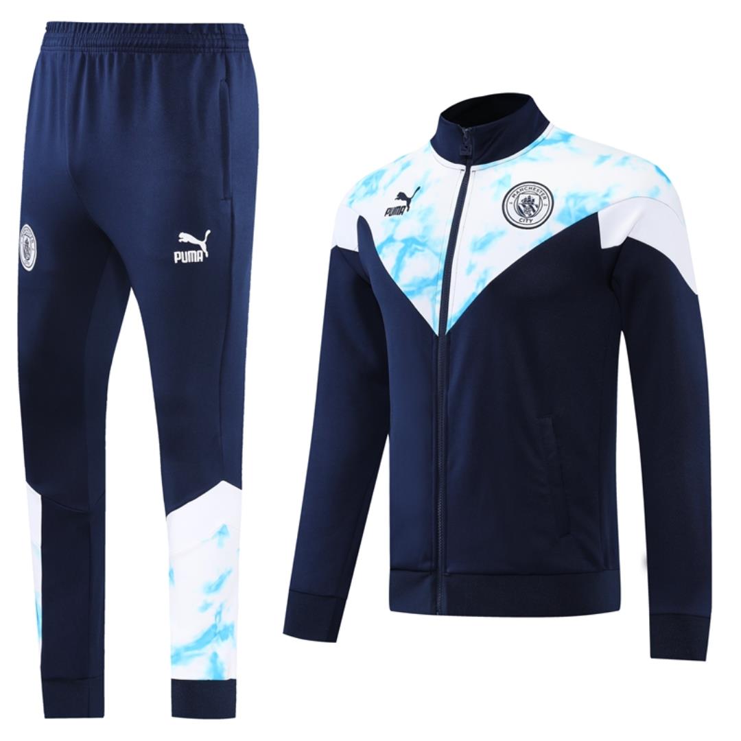 AAA Quality Manchester City 22/23 Tracksuit - Dark Blue/White